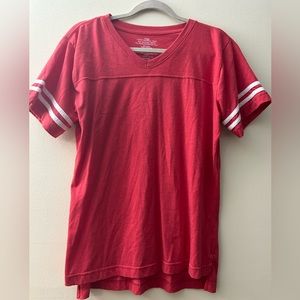 2 for $15 Red Vneck Baseball Tee Size Large